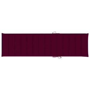 COUSSIN Belleshop - Coussin de chaise longue - Coussins de canapés - Rouge bordeaux - 200x50x4 cm - Tissu100 % polyester,cadeau