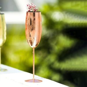 Coupe à Champagne Lot de 2 verres à vin en acier inoxydable or rose,