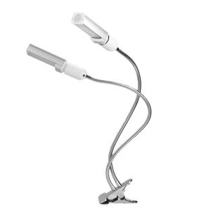 LAMPE VERTE VGEBY Lampe de Croissance Plantes à Double Tête, Dimmable, USB, Clip