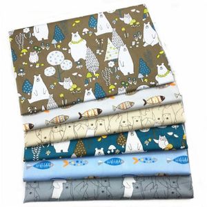 Tone-Navyblue UOOOM Lot de 6pcs 50 x 50 cm Patchwork coton tissu DIY Fait /à la main en tissu /à coudre Quilting Designs Diff/érents