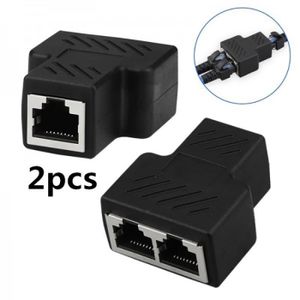 2 pièces câble Internet répartiteur Ethernet RJ45 câble double Port  connecteur réseau cordon fractionnement convertisseur Workhe 