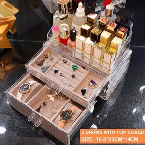Relaxdays Boîte rangement maquillage Make up organisateur cosmétiques  tiroirs compartiments, plusieurs couleurs - 4052025924089 - Cdiscount Maison