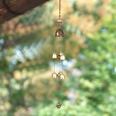 Carillon éolien chinois Feng Shui avec cloches en cuivre et bois massif- Carillon à vent de jardin à tube multiple-Pour décorat[491] - Cdiscount  Jardin