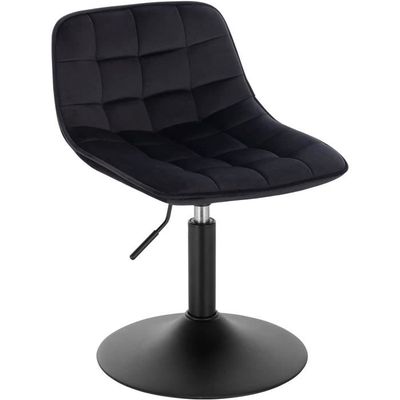 WOLTU Tabouret De Bar En Velours Noir - Hauteur Réglable - Siège Confortable Et Design Élégant Pour Cuisine Et Bar