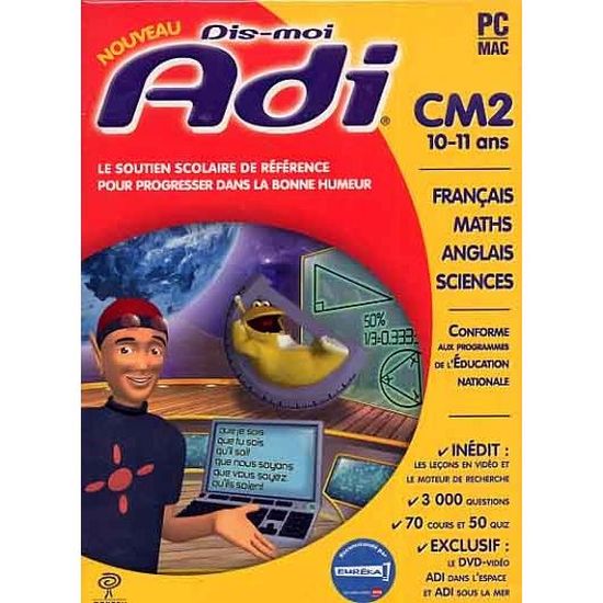 Jeu éducatif Adi CM2 Français-maths - Disquettes PC 3.5" Non Testées, Bon état