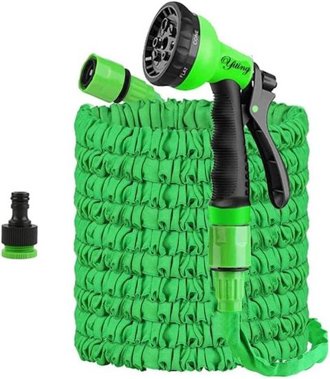 Tuyau D'Arrosage Extensible 30m VOUNOT - 10 Modes Pulvérisation, Raccords 1/2" Et 3/4", Anti-Fuite, Sac De Rangement