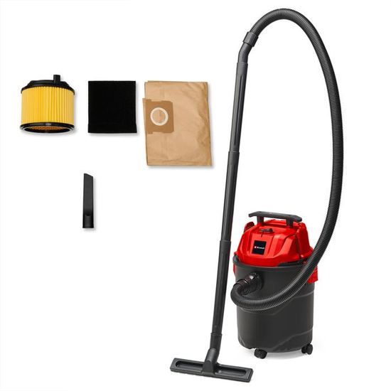 Aspirateur Eau Et Poussières Einhell TC-VC 1815 - 1250 W - Cuve 15 L - Fonction Soufflerie - Avec Accessoires (tuyau, Buses, Sac)