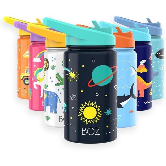 Bouteille D'Eau Anti-Fuite Pour Enfants,Sans Bpa,Aqua,350Ml(12Oz)[u409