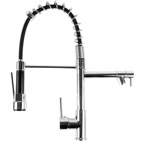 Robinet de Cuisine Mitigeur pour Evier Bec Pivotant 360°Rotatif