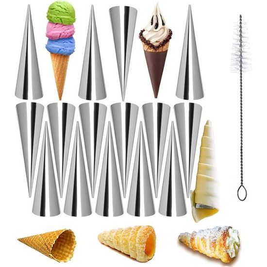 32 Pièces Cannoli Moule Avec Brosse, Cannoli Tubes De 12,5 X 2,7Cm, Moule À Cannoli En Acier 32 Pièces Cannoli Moule Avec Brosse, Cannoli Tubes De 12,5 X 2,7Cm, Moule À Cannoli En Acier