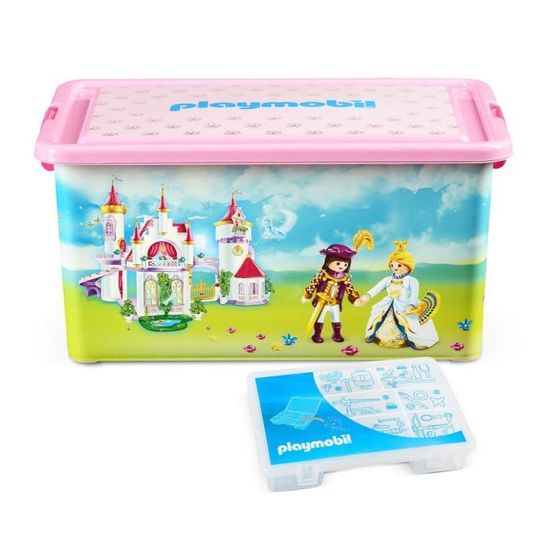 PLAYMOBIL Boîte de Rangement Princesses 23 L + Petite Boîte