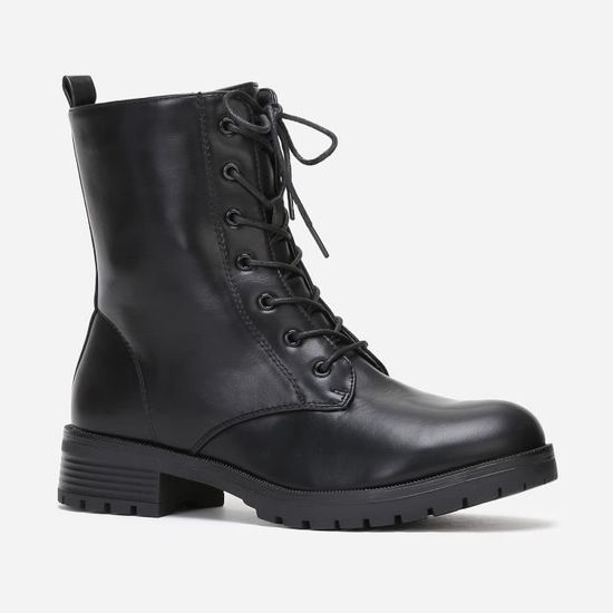 Bottes Rangers Noires Mixte - Taille 41, Portées 1 Fois, Semelle Crantée, Style Punk