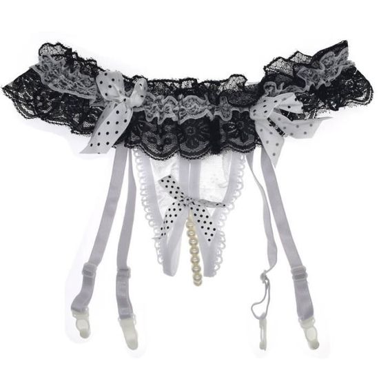 Femme Porte-Jarretelle,porte-jarretelles en gaze,avec 6pcs Réglable