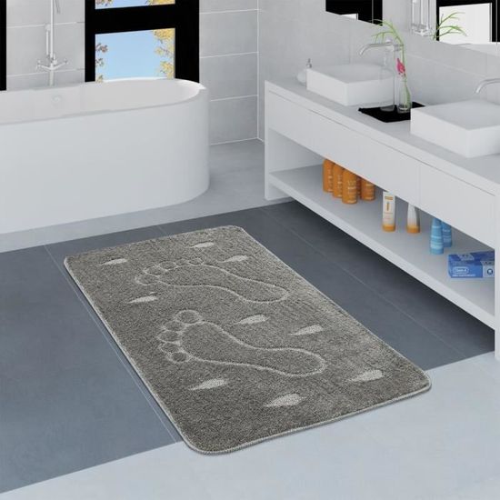 Tapis De Bain Épaissi Microfibre, Antidérapant, Absorbant, Confortable