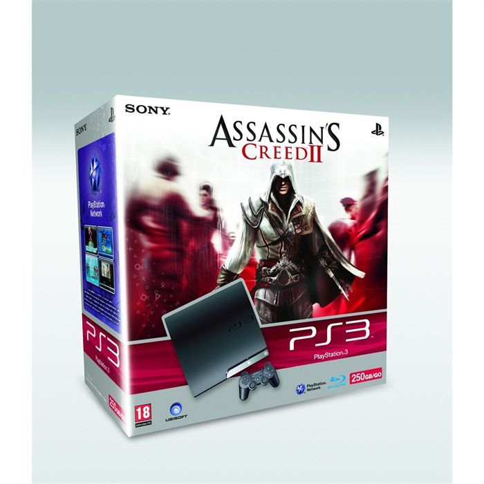 Pack console Sony PS3 Slim 250 Go + Assassins Cre
