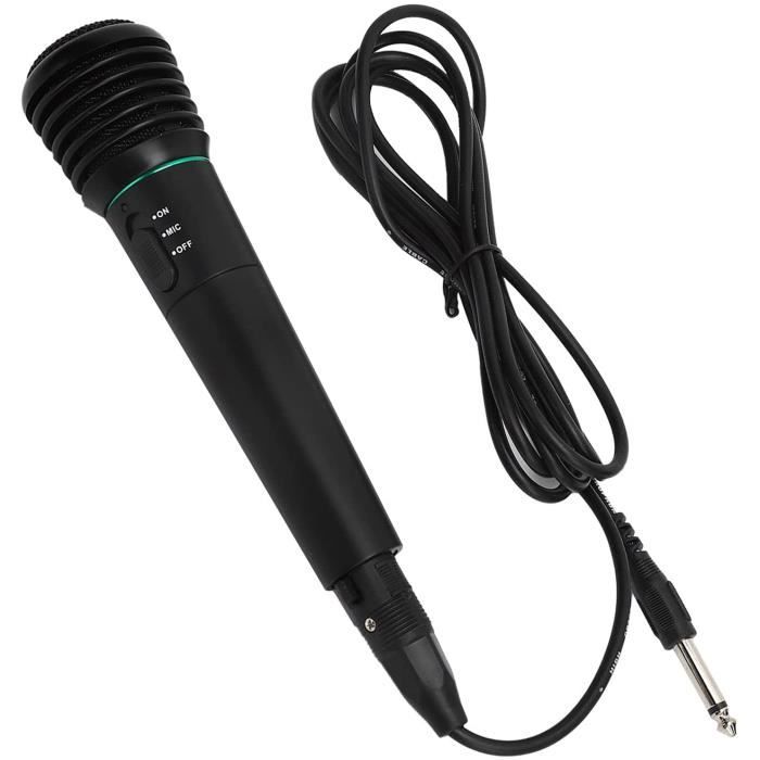 microphone sans fil, système de micro portatif dynamique sans fil filaire 2  en 1 avec récepteur émetteur, pour karaoké, chant[487]