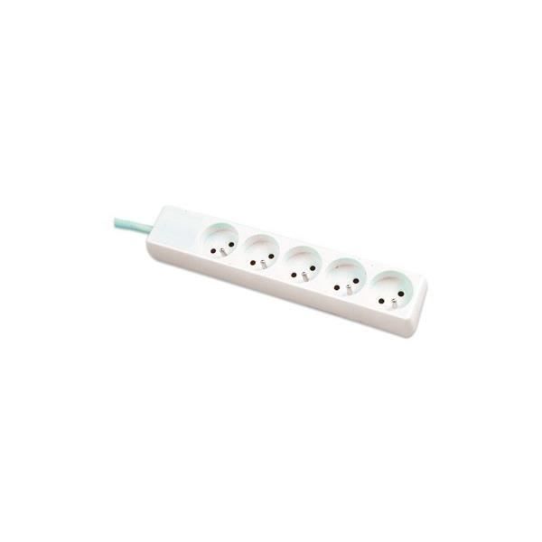 MULTIPRISE 5 PRISES BLANCHES SS INTER 0,80 M
