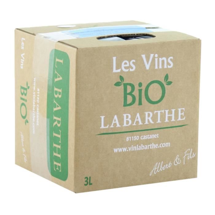 BIB Vin Blanc BIO 3 L - AOC Gaillac - Domaine de Labarthe