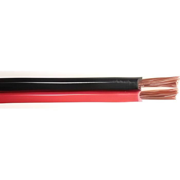 Cable haut parleur rouge-noir 2x2.5mm au metre