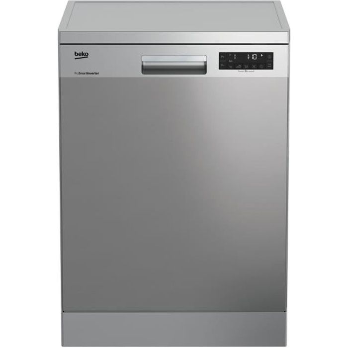 Beko DFN28422X, Autonome, Acier inoxydable, Taille maximum (60 cm), Acier inoxydable, boutons, LCD