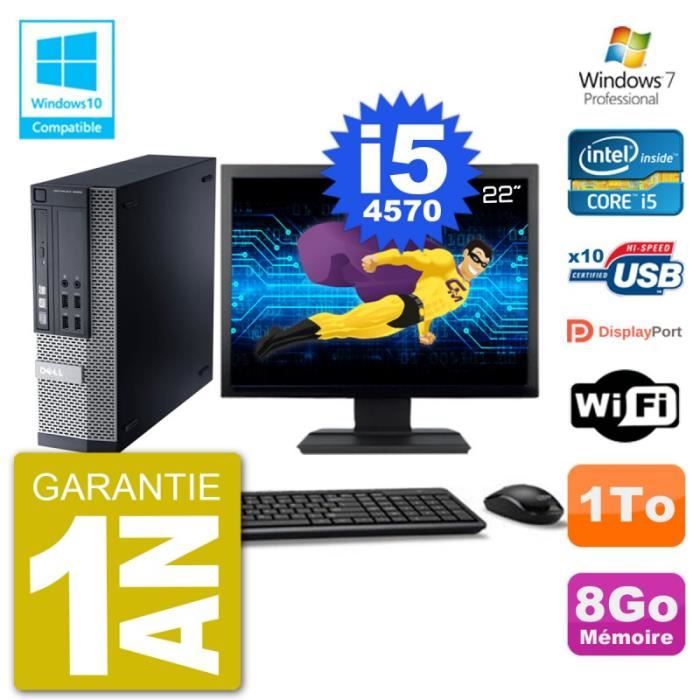 PC Dell 9020 SFF Ecran 22