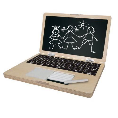 Eichhorn 100002575 - JEUX/JOUETS - PUZZLE - Ordinateur portable en Bois avec puzzle - 14 pièces - multicolore