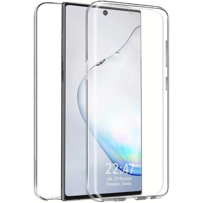 Coque 360 Compatible avec [Samsung Galaxy Note 10 Plus] (6,8 Pouces) Housse Double Visage 360 Anti-chocs avant + Arrière TPU Rigide