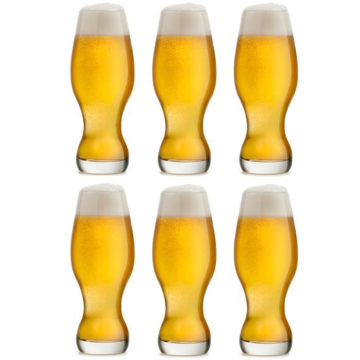 Libbey Verre à bière IPA (India Pale Ale) - Craftbeer - 48 cl ou 480 ml - lot de 6 - lavable au lave-vaisselle - qualité supérieure