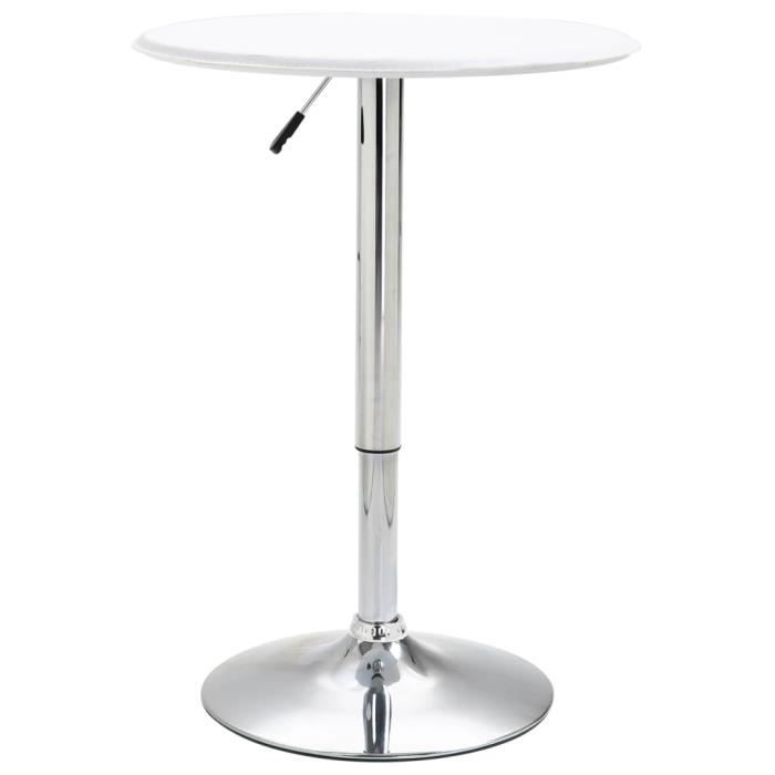 Table de bar Table à dîner Blanc Ø60 CM MDF