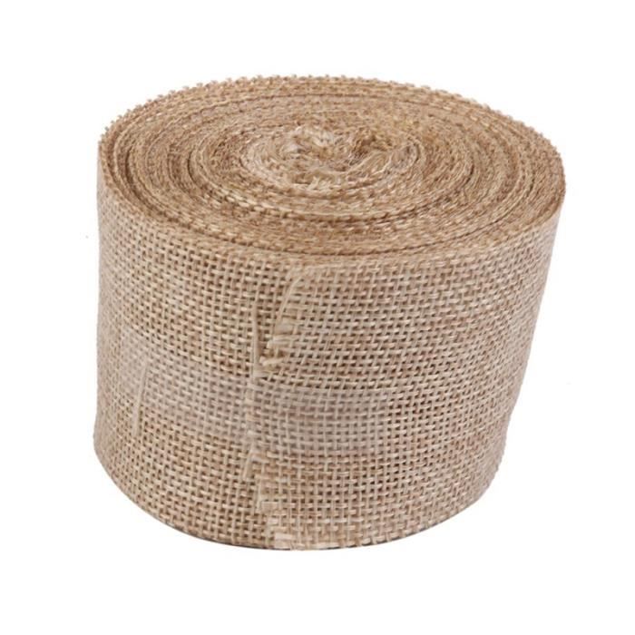 10M Ruban en Lin Style Rustique Vintage Decoration pour Artisanat Jardinage Mariage
