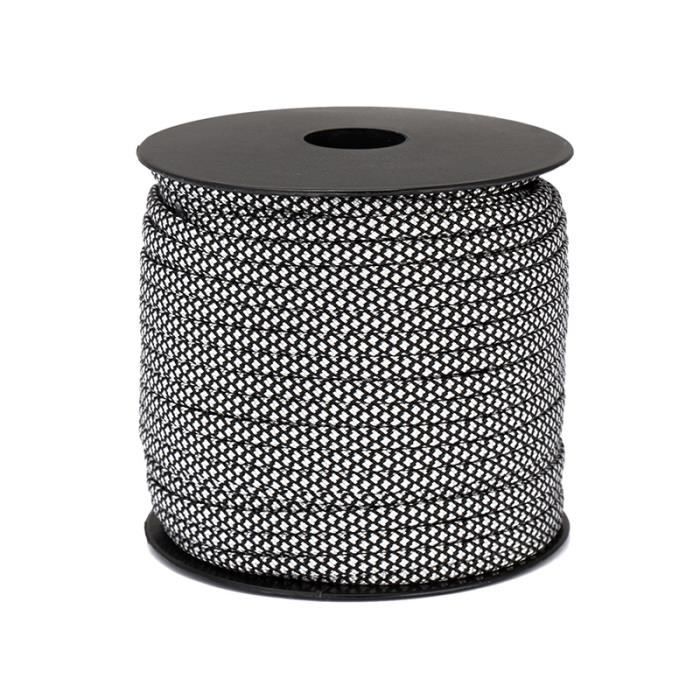 Moocy Camping Paracord 4Mm 50 MèTres 7 Brins Corde Parapluie pour Escalade en Plein Air Survie RandonnéE Corde à Linge Argent