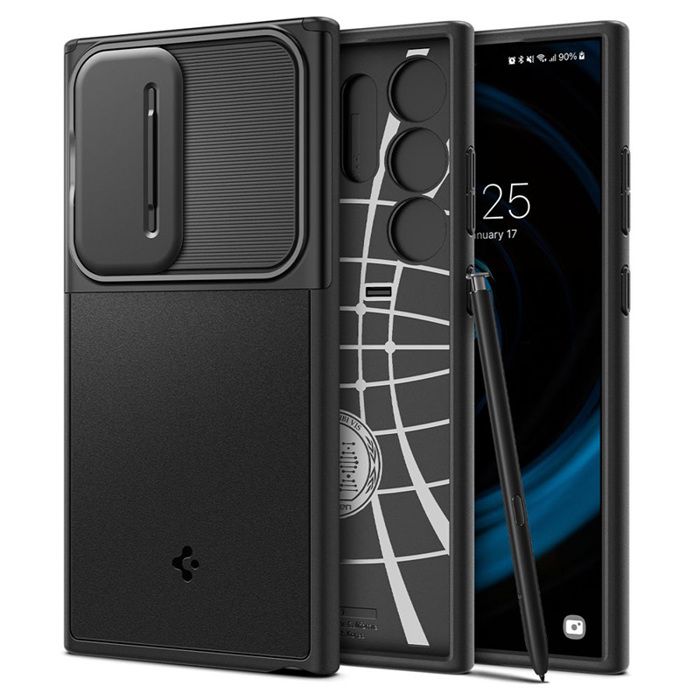 Coque pour Samsung Galaxy S24 Ultra - Spigen Optik Armor - Noir