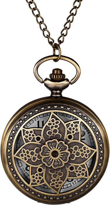 Montre Gousset Strass Rétro - Quartz Avec Chaîne Collier Pour Homme Et Femme