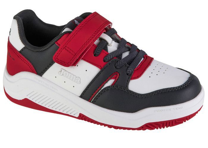 Joma sneakers - JOMA - Platea Low Jr 24 JPLAS - Blanc - Synthétique - Fermeture scratch