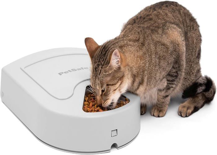 Meilleurs prix pour Distributeur De Nourriture Et Croquettes Automatique Eatwell 5 Repas Pour Animaux,Chiens Et Chats-Programmable-Ecran Lcd-Sans Bpa,