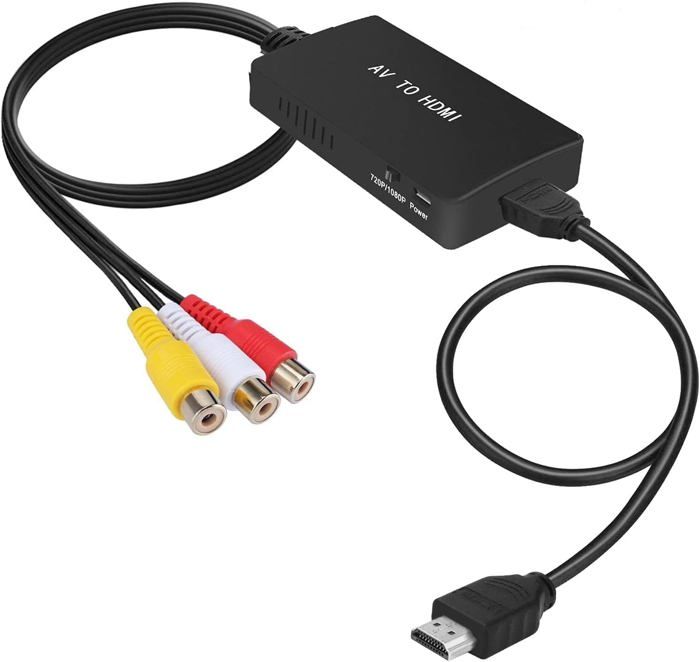 SCHWAIGER AV-zu-HDMI Konverter – Wandelt Composite-Signal Auf Full HD 1080p, Plug & Play