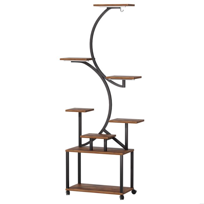 Étagère Plantes Intérieur 6 Niveaux 160 Cm Avec Lampes De Croissance LED – Support Robuste Pour Plantes D'Intérieur, Salon Et Chambre