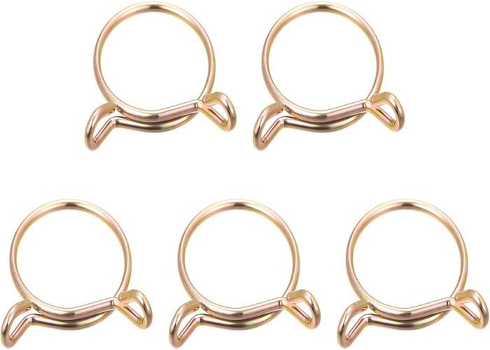 Lot 50pcs Colliers Serrage Carburant 6mm ID - Pinces Ressort Acier 65Mn Pour Tuyaux 4.5-5mm