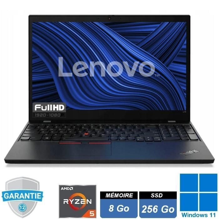Pc portable - Lenovo Thinkpad L15 Gen1 - 156 Full HD - Ryzen 5 4500U - RAM 8Go - SSD256Go - Windows 11 Pro Reconditionné - Lenovo reconditionné disponible sur Cdiscount Seconde Vie