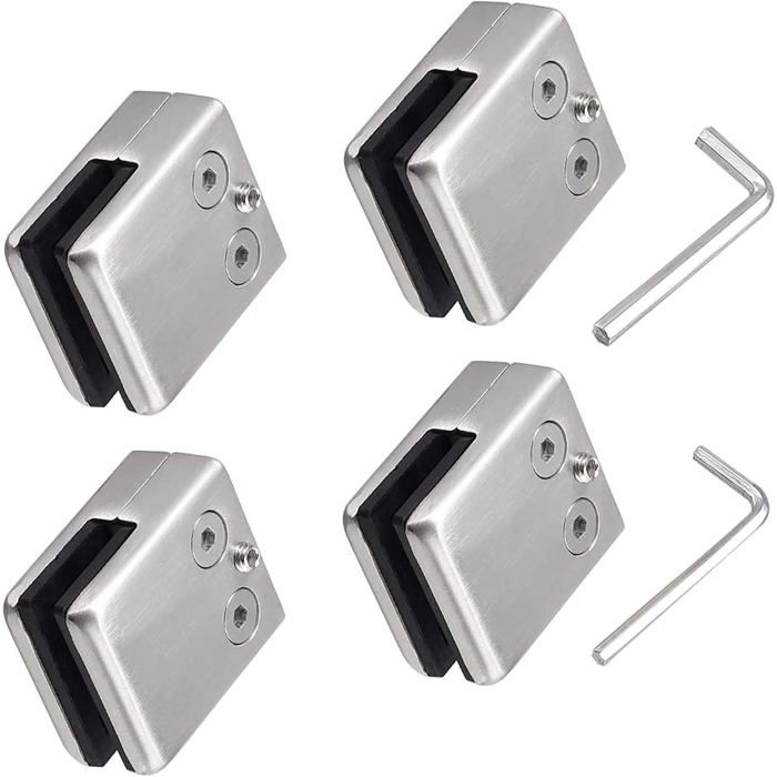 JORMFTTE Lot de 4 Pinces en Verre Inox 304 avec 2 Clés Hexagonales ...