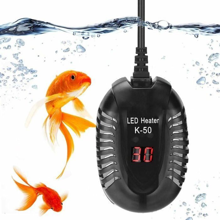 Chauffage Aquarium avec Affichage Température Mini réchauffeur daquarium réglable Appareil de Chauffage de contrôle daq