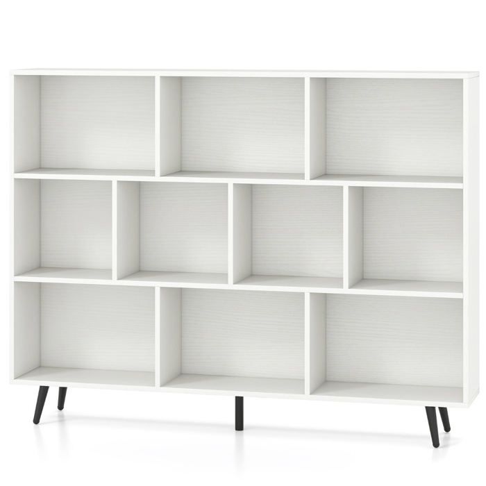 Étagère à 10 cubes - HELLOSHOP26 - 140 x 24 x 107 cm - Métal - Noir - Robuste et élégante