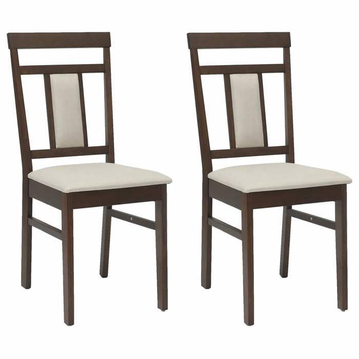 HOT SALE®(Set de 2) 2personnes Chaise de salle à manger - Chaises de Cuisine JILLS 36x44 5x91 5 cm - Marron clair et clair 230CC