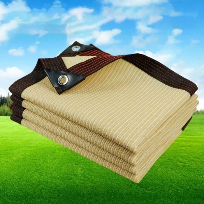 Filet Dombrage 12 Broches Protection Rayons 75-90% UV Voile OmbrageSerres Filet Coupe-Vent avec OeilletsRayons Toile Dombrage