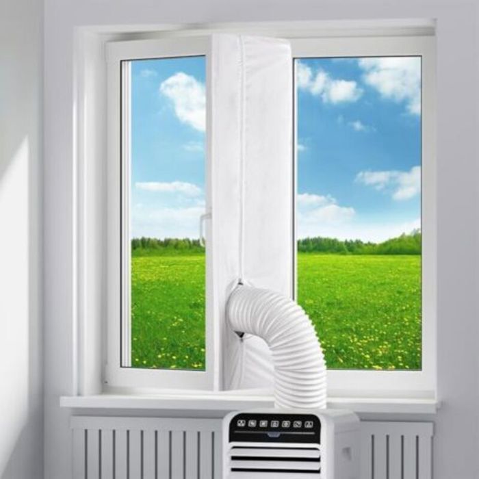 Kit étanchéité climatiseur portable - LON® - 300 cm - Polyester 210D - Double sortie - Économie énergie