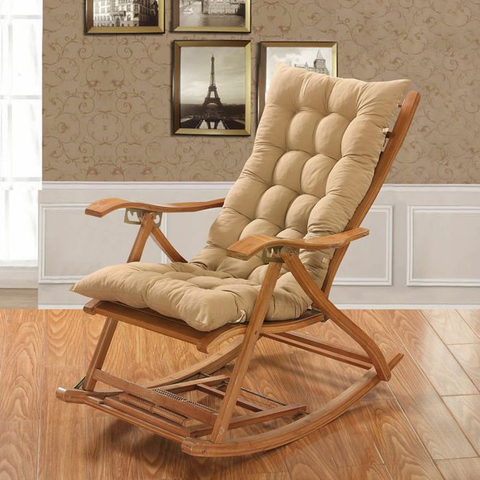 Coussin à bascule pour fauteuil inclinable – Tissu toile émeri haute qualité – Dimensions 48 x 120 cm – Couleur beige