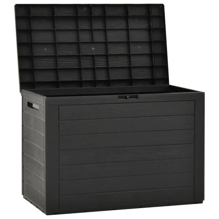 Boîte de rangement de jardin Anthracite78x44x55 cm