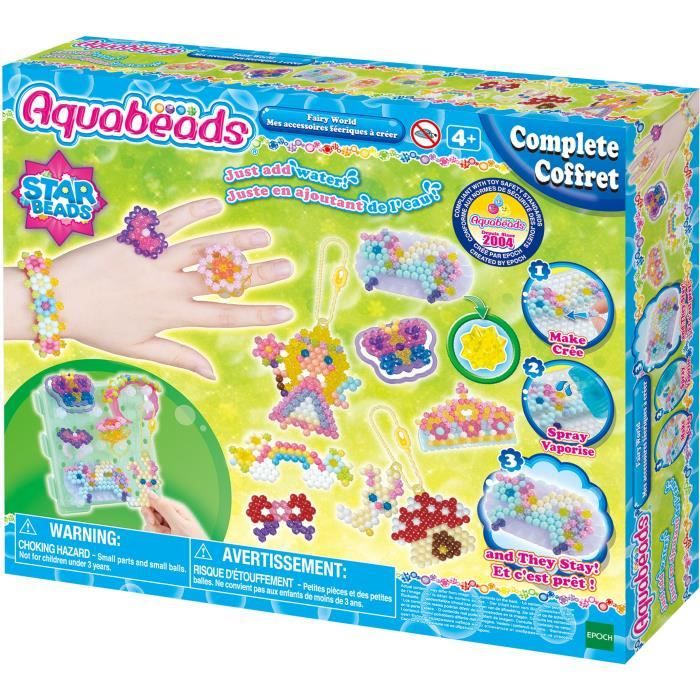 Coffret AQUABEADS - Mes accessoires féériques à créer - 820 perles - Enfant Fille - Dès 4 ans