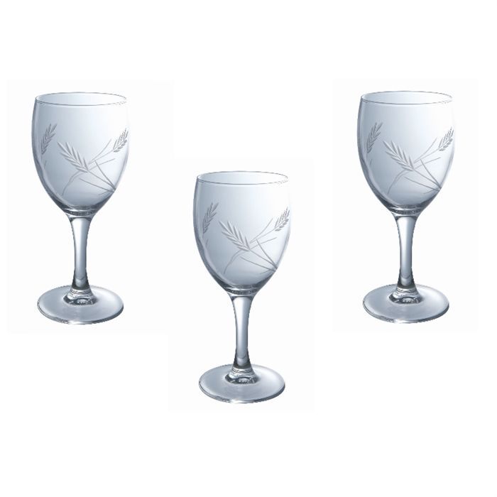 luminarc gerbe lot de 3 verres a pied achat vente verre a eau soda cdiscount