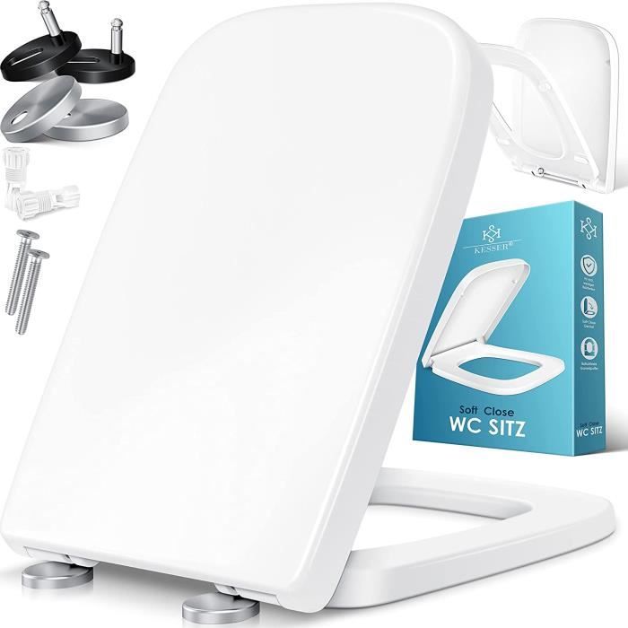 KESSER Siège WC Family Avec Frein Chute - Abattant Soft-Close Et Quick-Release - Duroplast Antibactérien Blanc